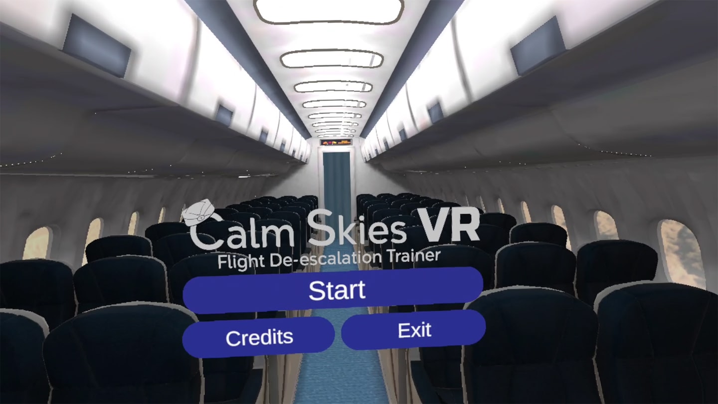 #2. Calm Skies XR Flight Attendant Training (Meta) โดย: Bit Space Development Ltd.