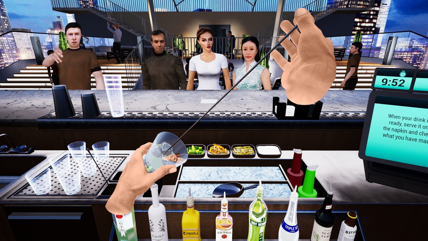 #5. BARTENDER VR SIMULATOR (Meta) De: VR Factory Games S.A.