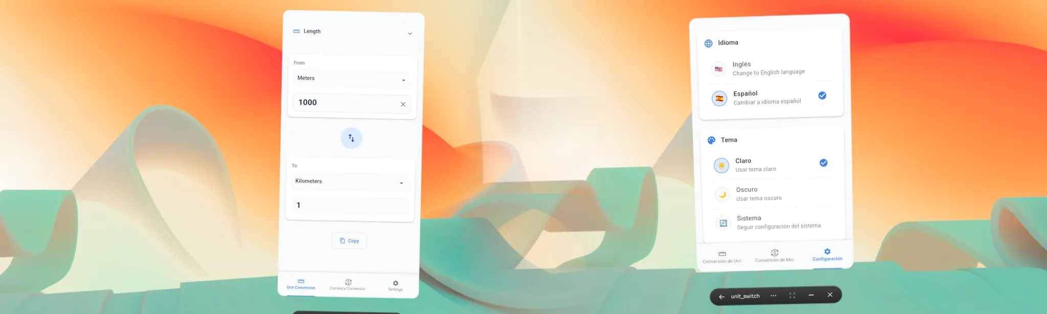 Capturas de ecrã (6) Unit Switch