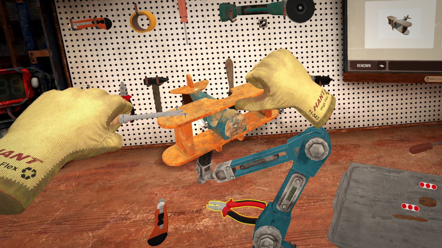 #3. WORKSHOP SIMULATOR VR (Meta) Bởi: VR Factory Games S.A.