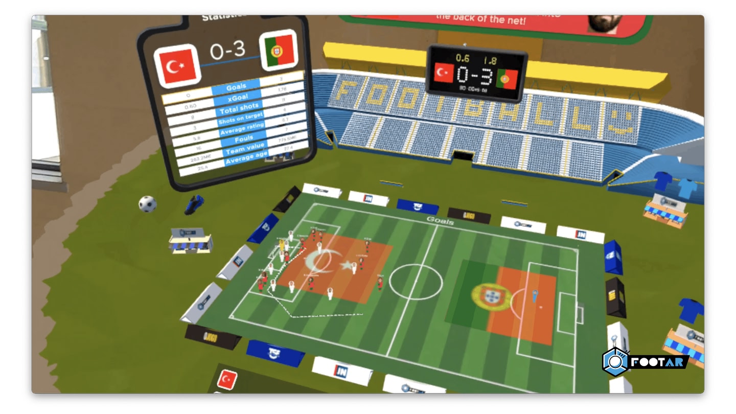 #6. FootAR - 3D Football & xGoal (Meta) De: FootAR